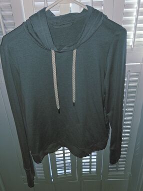Vuori Washed Blue Lightweight Hoodie with Drawstrings